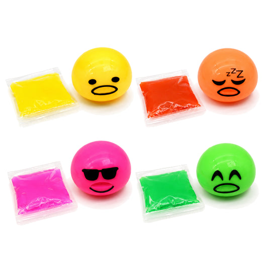 Yoking 4-Pack Puking Egg Slime Toys with 4 Slime Packs, Ages 14+