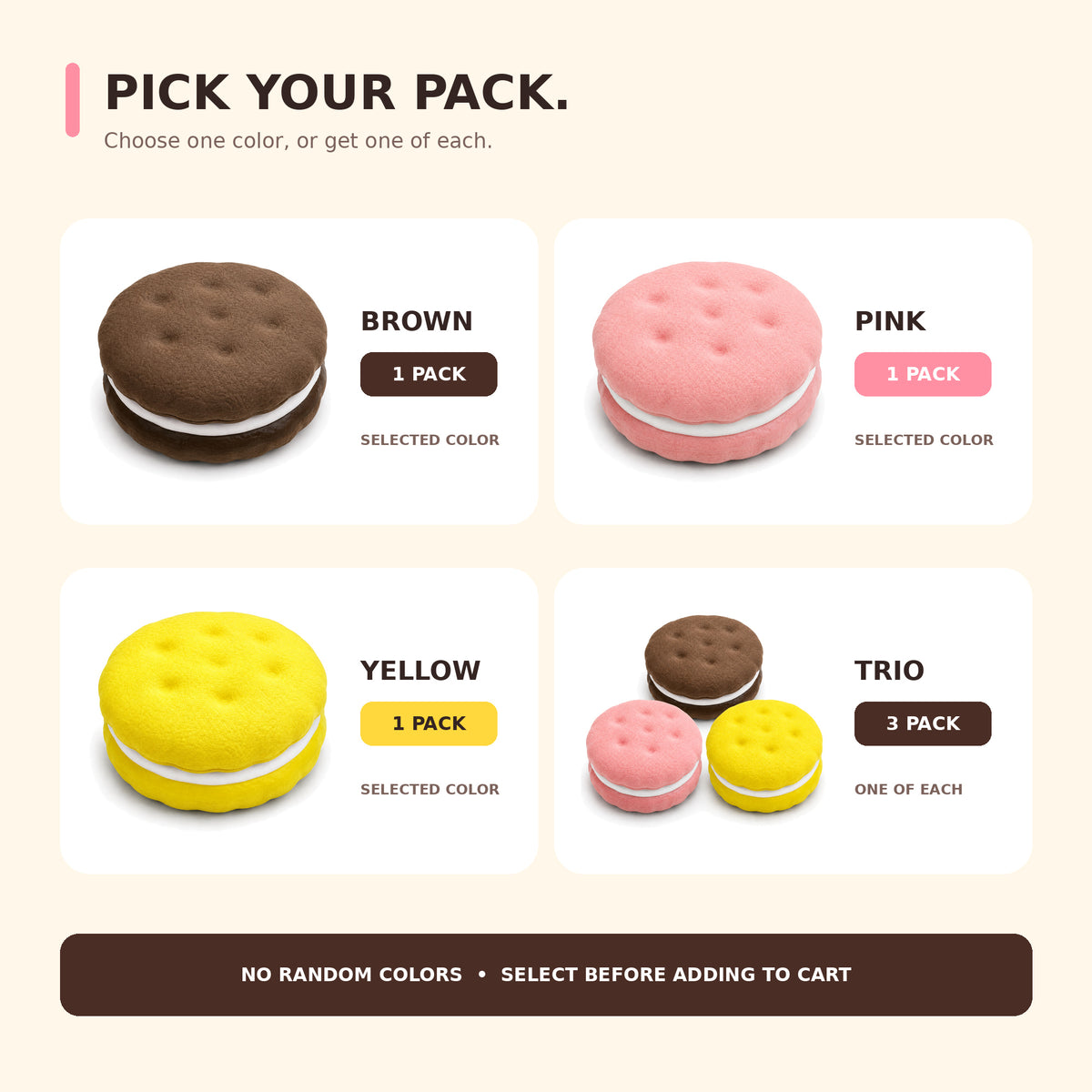 Yoking Sandwich Cookie Squishy Toy, Slow-Rising PU Foam, Ages 14+