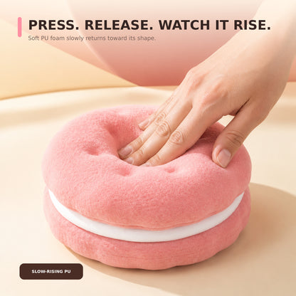 Yoking Sandwich Cookie Squishy Toy, Slow-Rising PU Foam, Ages 14+