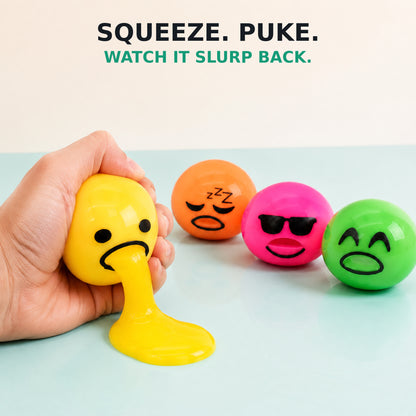 Yoking 4-Pack Puking Egg Slime Toys with 4 Slime Packs, Ages 14+