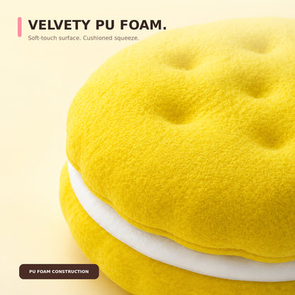 Yoking Sandwich Cookie Squishy Toy, Slow-Rising PU Foam, Ages 14+