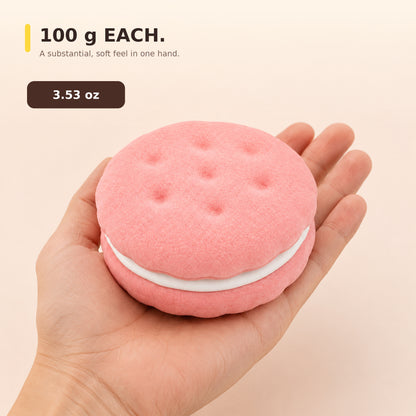 Yoking Sandwich Cookie Squishy Toy, Slow-Rising PU Foam, Ages 14+