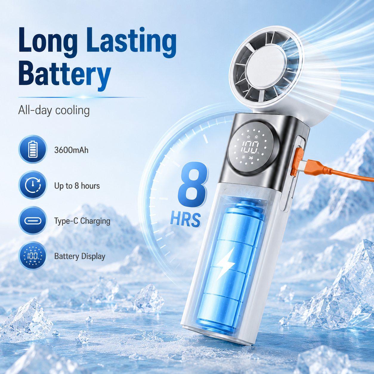 X80 Rechargeable Portable Fan