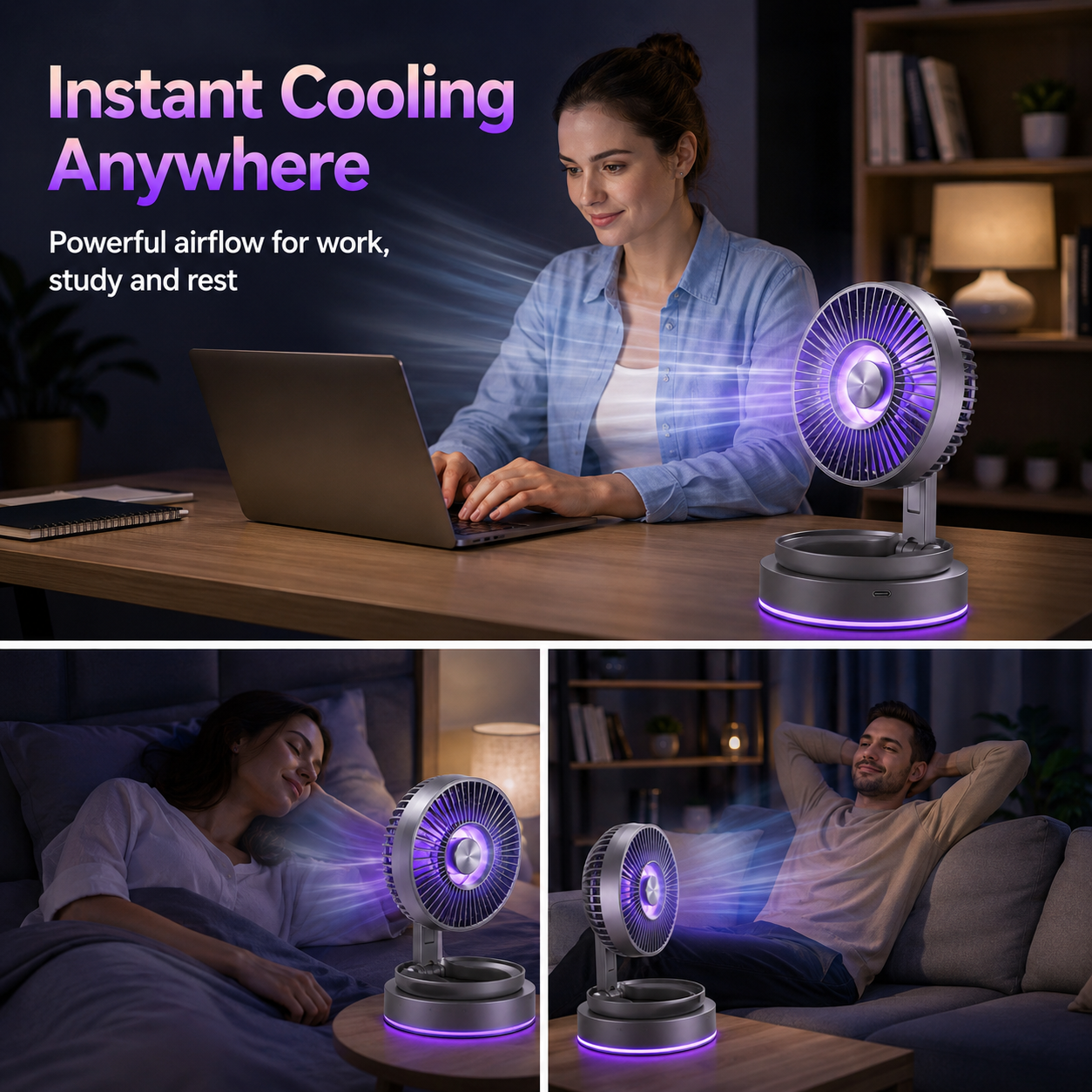 F1 LED Desk Fan