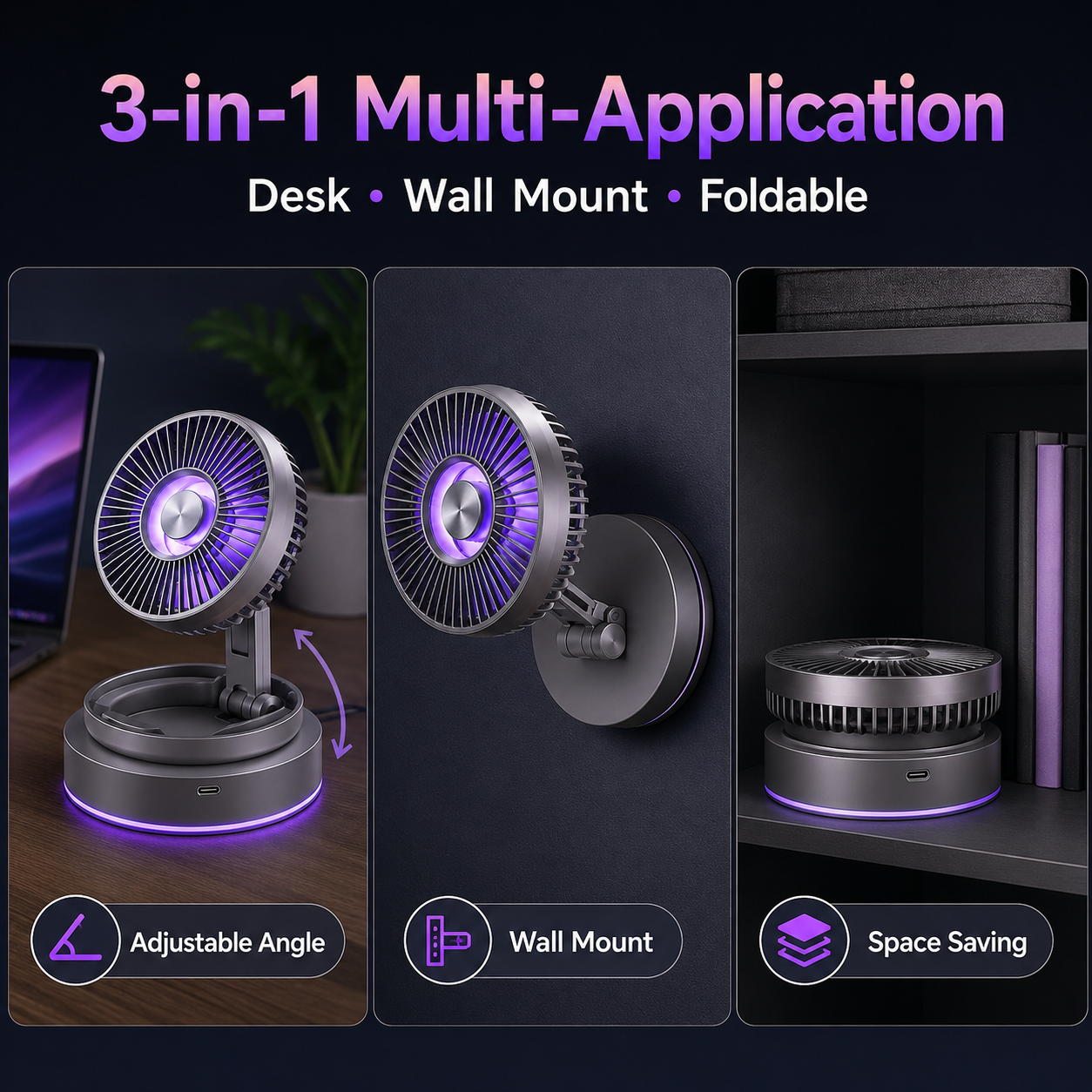 F1 LED Desk Fan