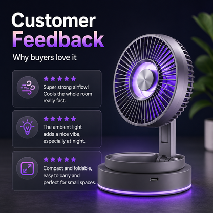 F1 LED Desk Fan