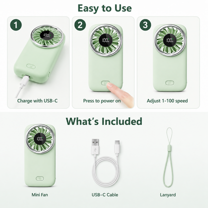 X13 Mini Pocket Fan