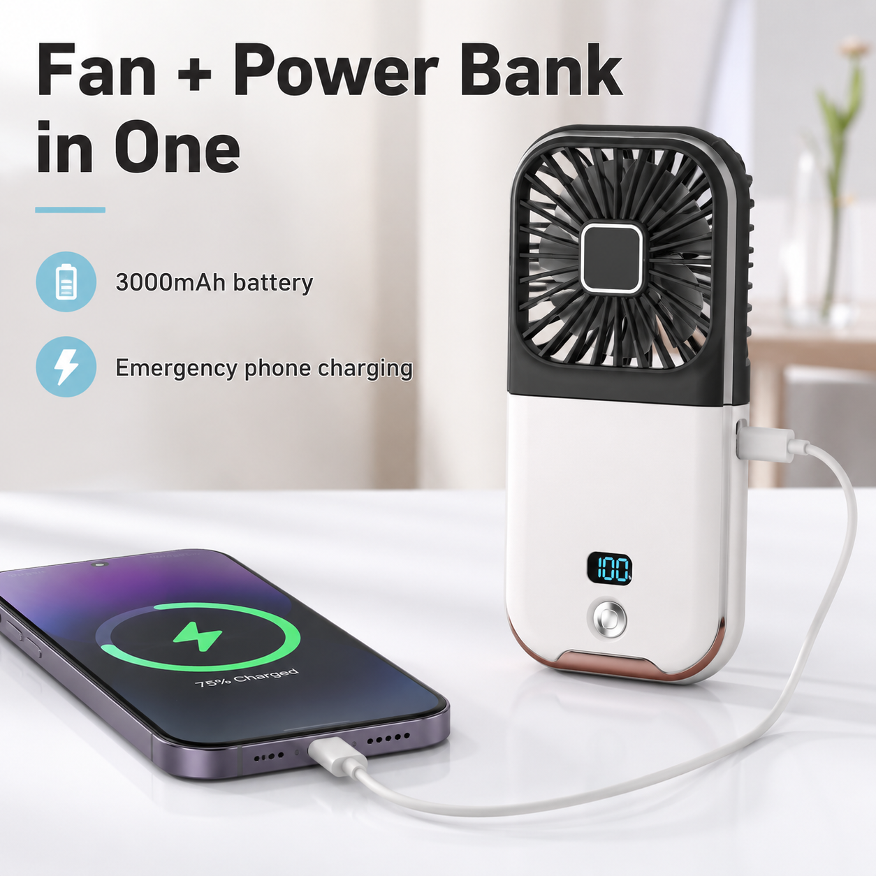 F30 Pro Max Rechargeable Handheld Fan
