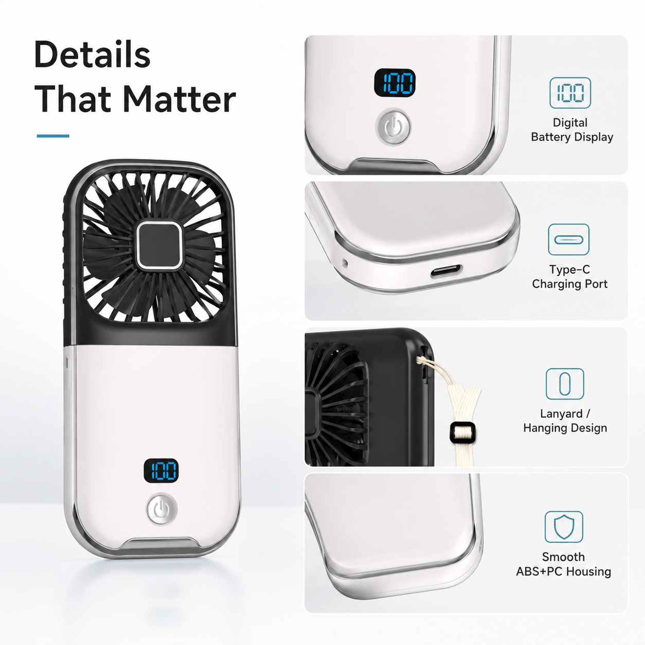 F30 Pro Max Rechargeable Handheld Fan