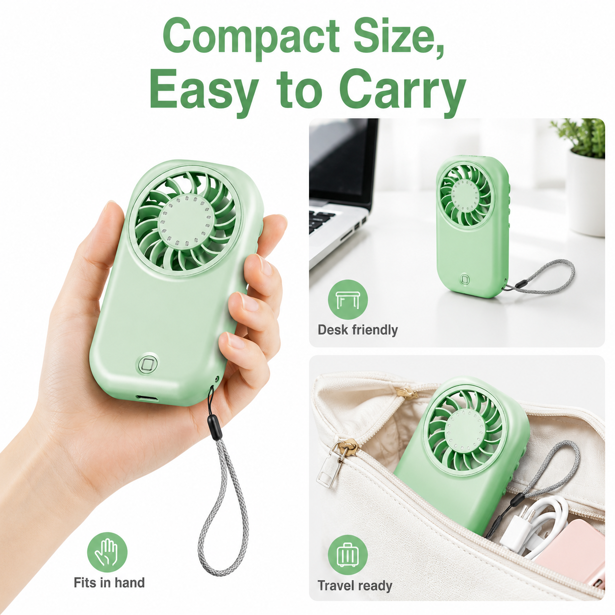 X30 Mini Rechargeable Pocket Fan
