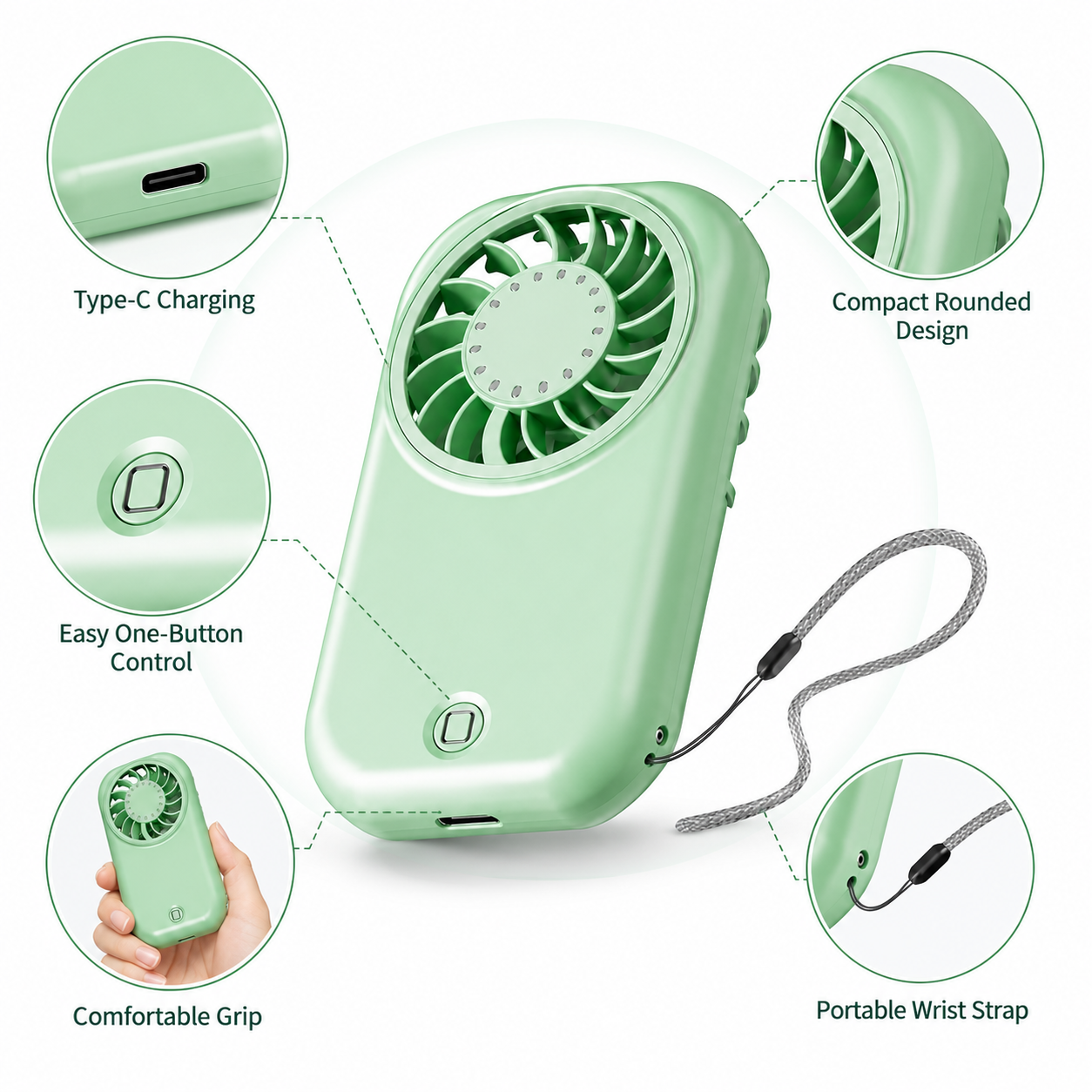 X30 Mini Rechargeable Pocket Fan